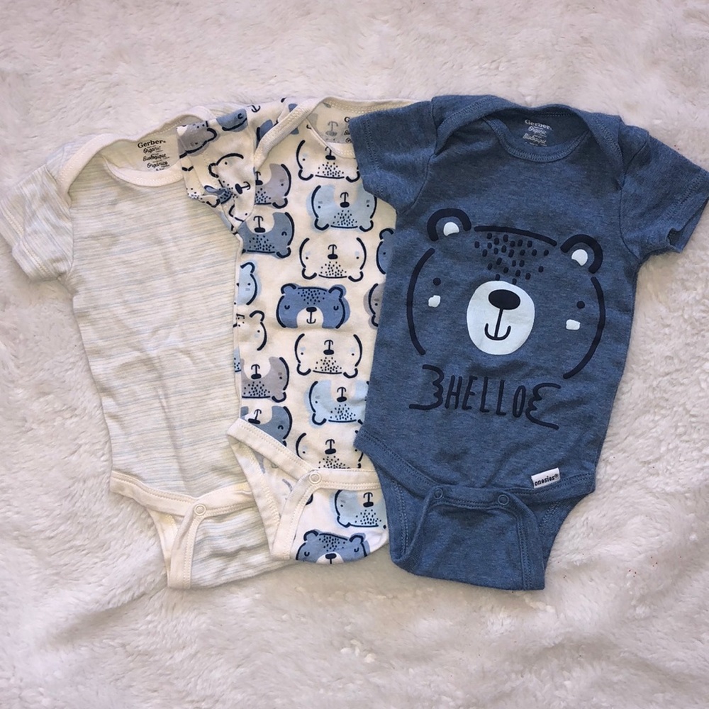 Gerber Organic Onesie Set | Size 0-3 months
